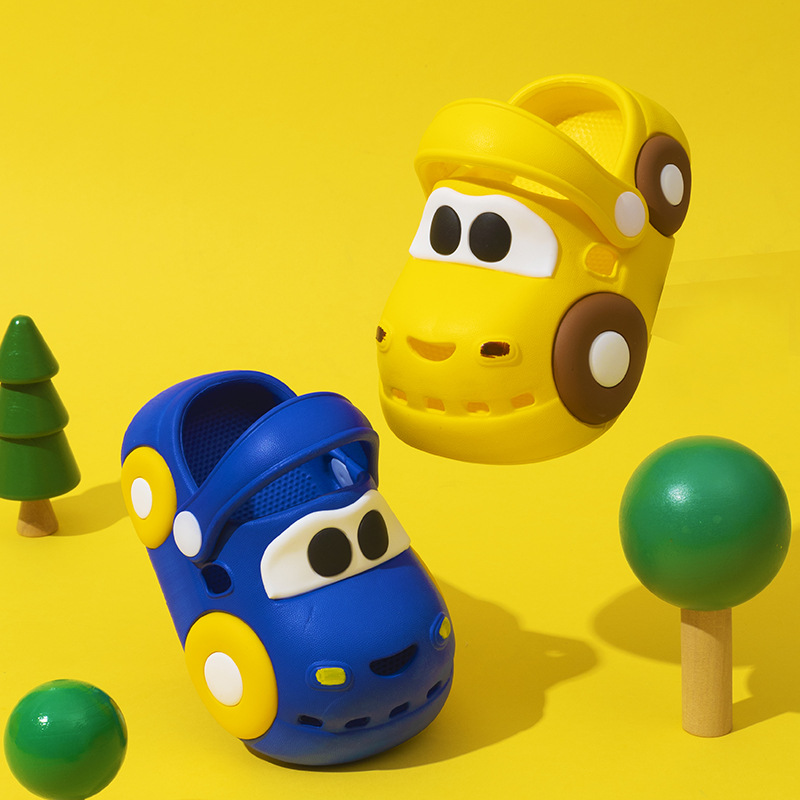 Children's Cave Shoes Indoor Waterproof Anti-collision Baotou Car Summer Boys Cartoon Girls Baby Cute Sandals