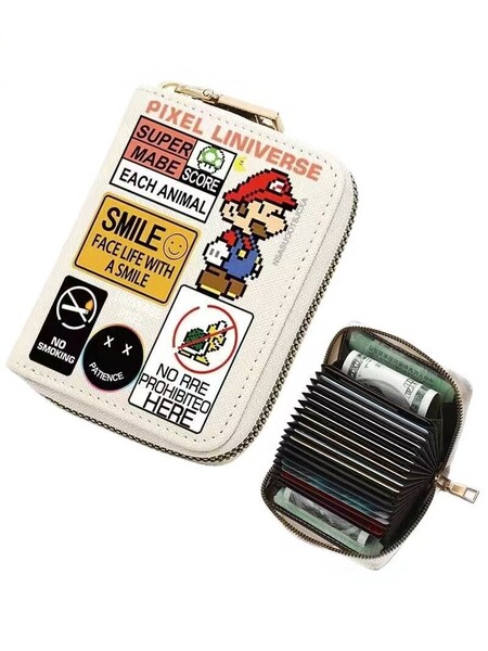 Universal card holder with zipper for men and women