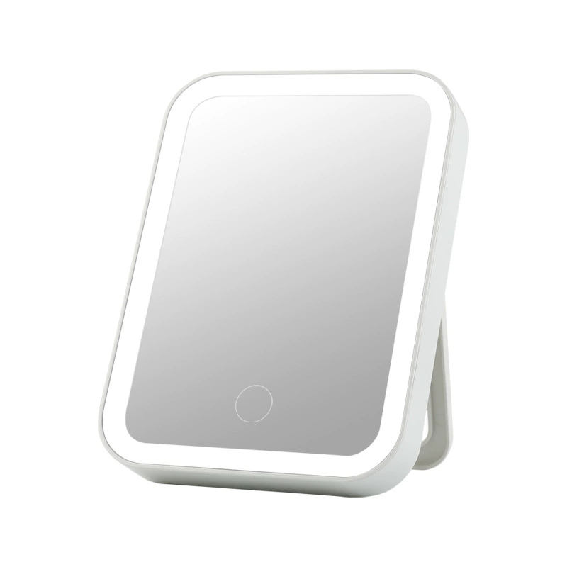 Foldable Table Handheld Mirror, Portable Square 13×17.5 cm, White or Fuchsia