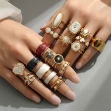 �������йŷ��18K����ֽ�ָ�����ζ�ɫ���οɵ���ʱʳָָŮ