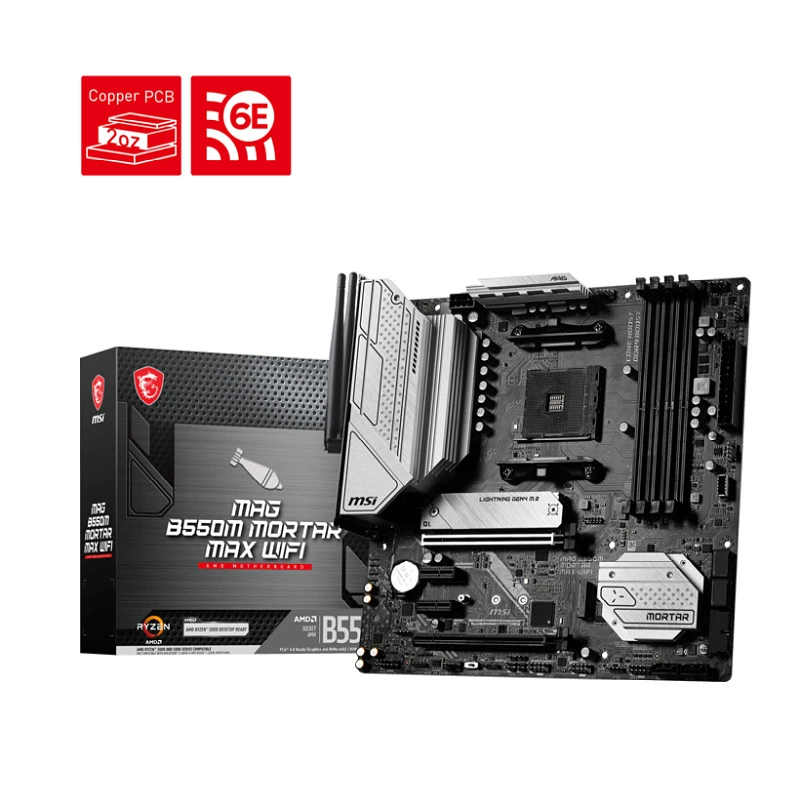 Материнская плата MSI MAG B550M Mortar Max WiFi, поддержка интерфейса AM4