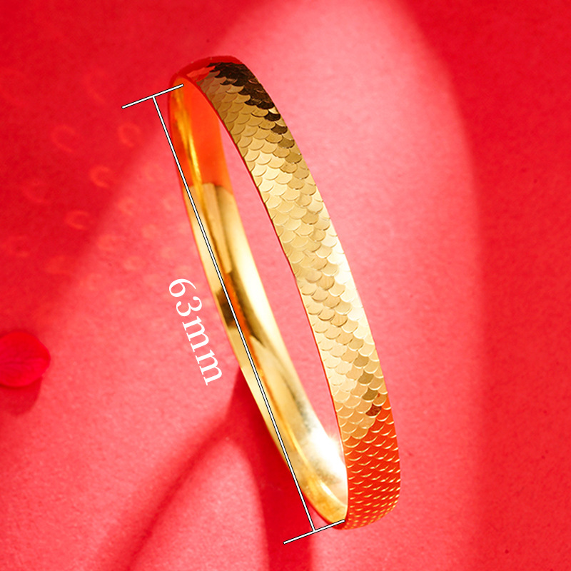 Explosión dragón escala pulsera sentido avanzado de la mano cerrada adornos punto onda arco herencia antigua red rojo no se desvanecen chapado en oro joyería