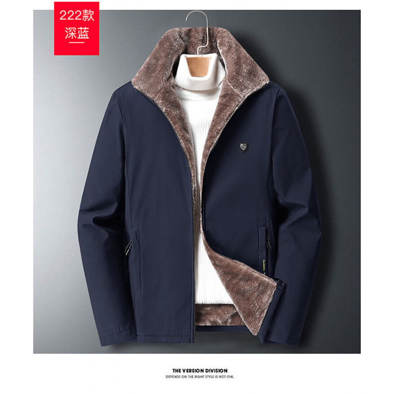 Camuflaje y chaqueta de algodón para padres de mediana edad, chaqueta de algodón de cordero de cachemira, chaqueta de algodón gruesa