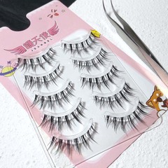 睫天使~濃密混血惡魔透明梗極細自然媽生假睫毛對整條漫畫輕歐女