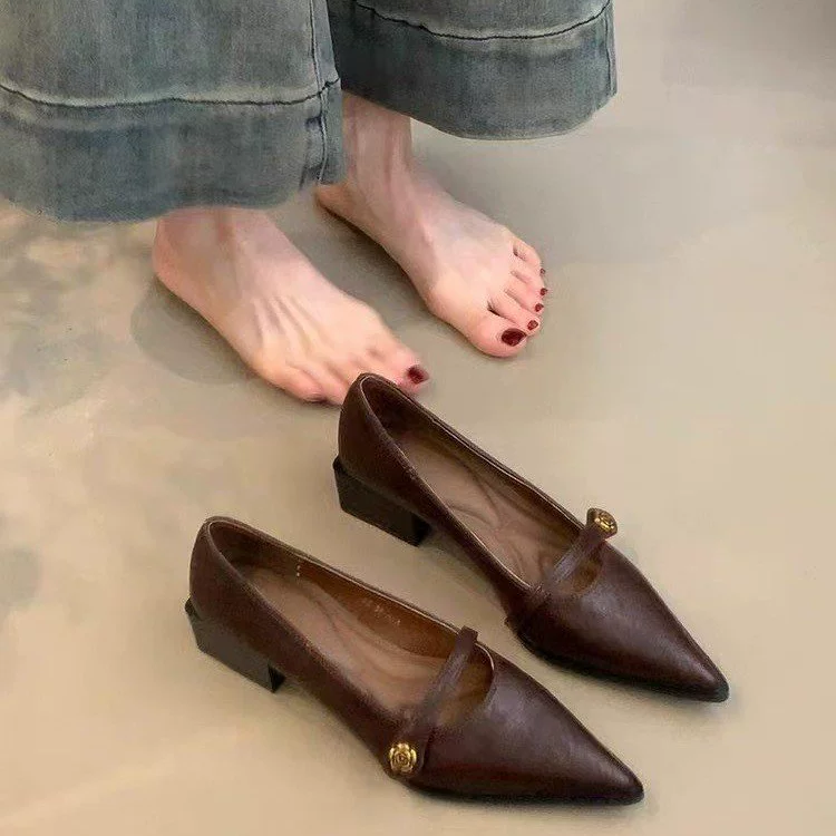 Высокие французские высокие ботинки в стиле ретро на высоком каблуке новые модные тенденции весной 2025 года