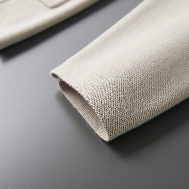 Lana de punto chaqueta los hombres moda casual negocios pequeño traje externo grueso suéter cardigan más tamaño suelta top