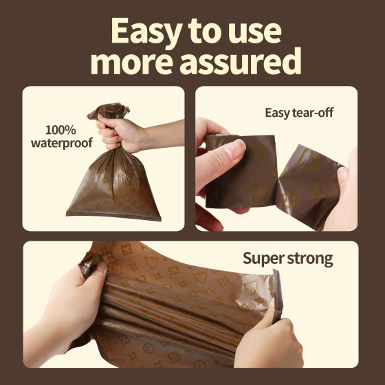 Coffee Flavor Cat Litter Bag Disposable Dog Garbage Bag Poop Picking Bag Poop Picking Bag Reminder Sticker Pet Garbage Bag