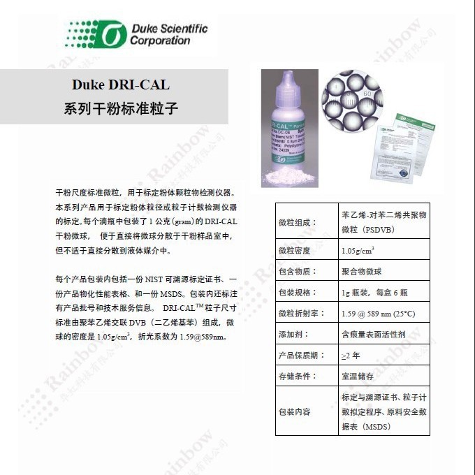 Duke标准粒子(5 ?m~100 ?m)