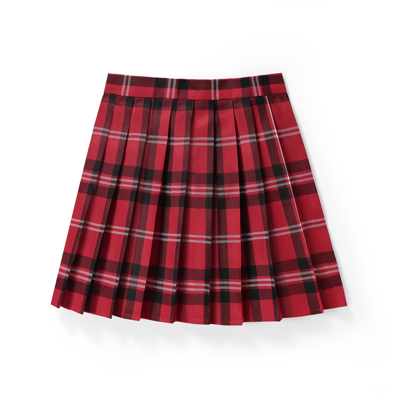 48CM现货内衬安全裤制服格子学院日系百褶班服校服学生短半身女裙|undefined