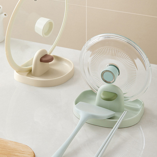 Duckling cutting board rack wholesale kitchen non-slip pot lid plate plastic spatula countertop portable pot lid chopping board rack