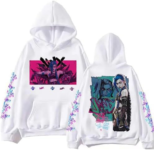 ZIMUHENAI Arcane-Jinx Hoodie With Pockets, Men'S And Wom
