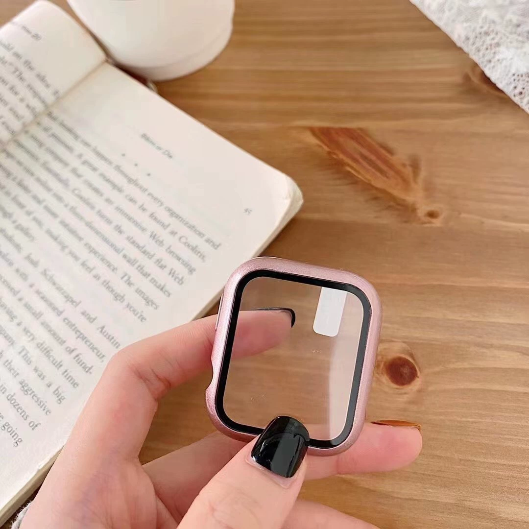 Чехол подходит для Apple IWATCH integrated card case 40 42 мм 44 45 "все включено" матовый ПК + закаленная пленка