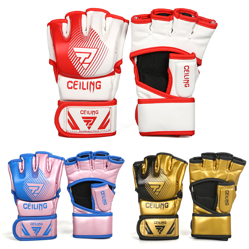 Ventas directas de fábrica Guantes de lucha Sanda de Ceiling MMA Serie UFC Guantes de lucha profesionales con medio dedo
