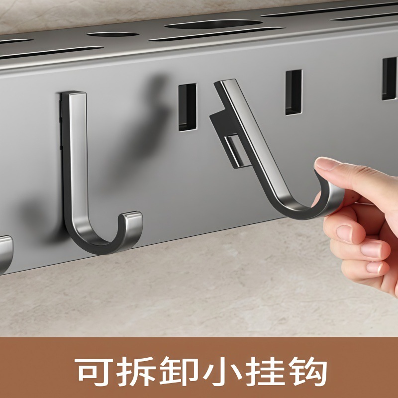 Portalápices engrosados Portalápices de cocina sin perforación Suministros de cocina Portalápices multifuncionales montan en la pared, almacenamiento de cuchillos para verduras