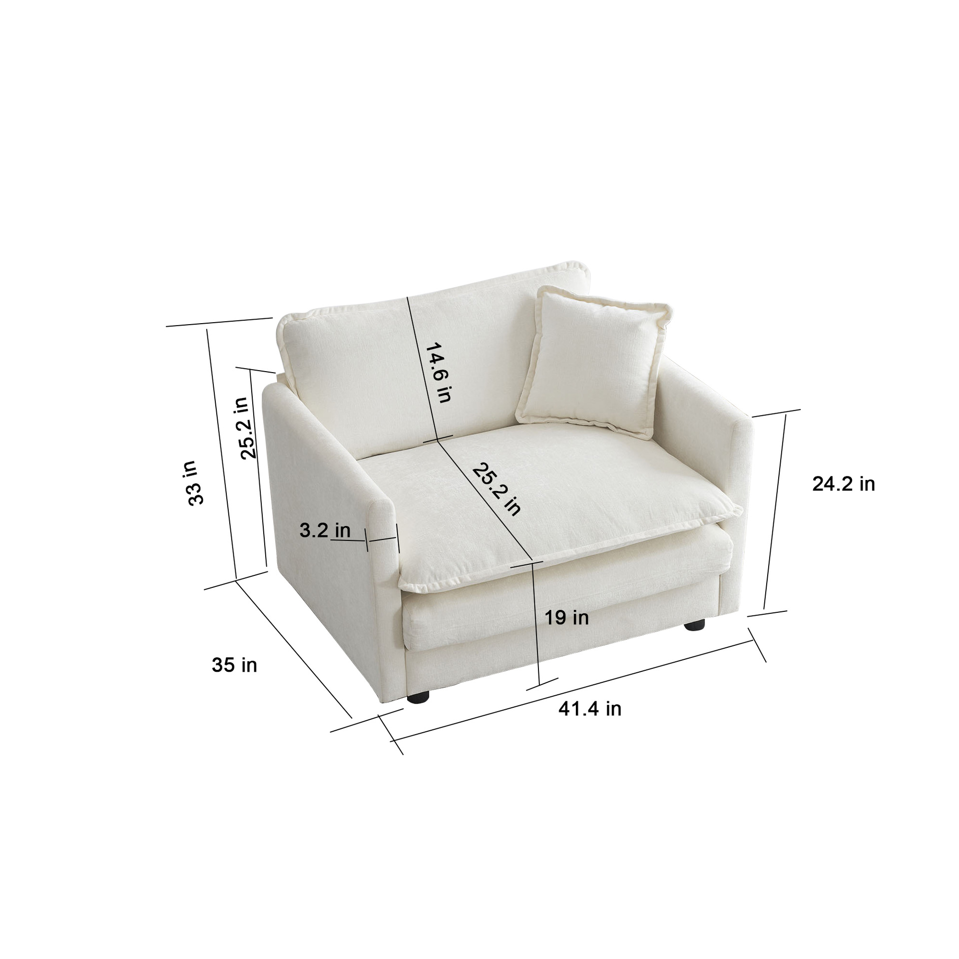 Sofá nórdico minimalista lujoso sofá balcón sala de estar pequeño sofá de tela doble sofá multifuncional trailera sofá image 3