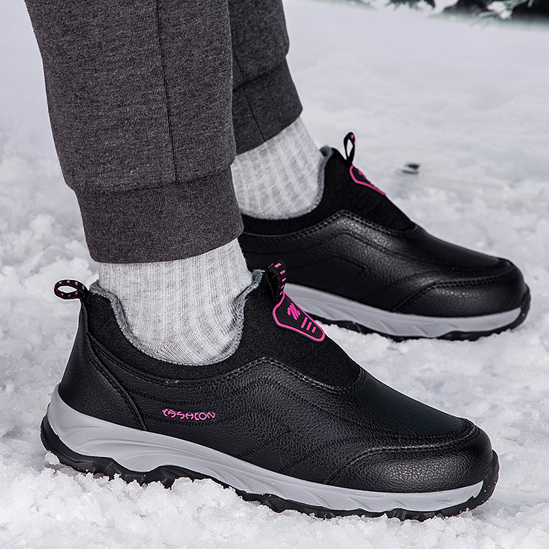 Zapatos de invierno de mediana edad nuevos zapatos de deporte de ancianos con zapatos de algodón de lana, zapatos casuales de papá, calentamiento de mamá