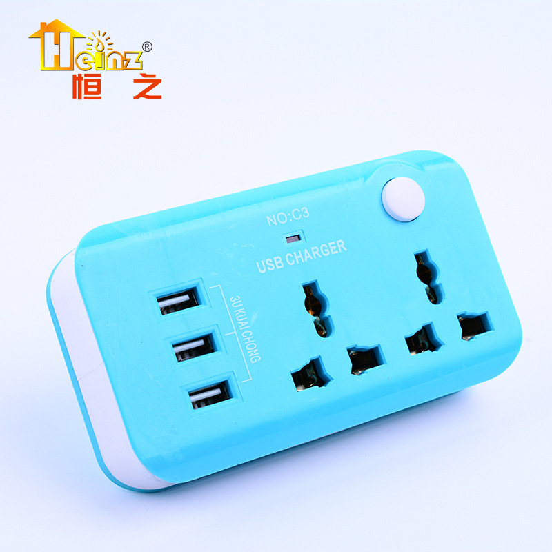 Enchufe de conversión de carga USB de estilo europeo con convertidor portátil y práctico tablero de conexión estándar europeo