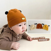 一潘 婴儿帽子纯棉秋冬薄款可爱超萌蜜蜂新生儿双层保暖宝宝胎帽