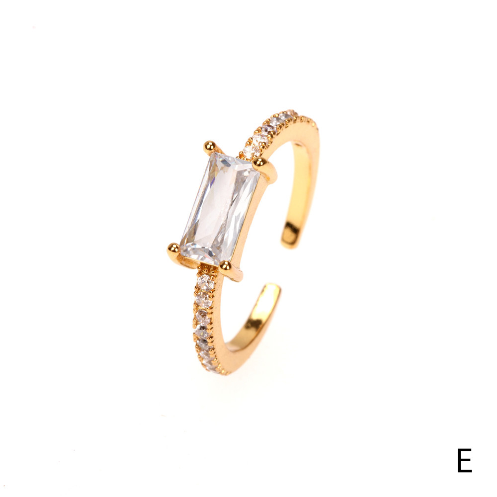 Micro Incrusté Zircon Amour Cheval Oeil Bague De Femme Ins Frais Goutte D'eau Anneau Ouvert Personnalité Double Anneau En Stock En Gros display picture 12