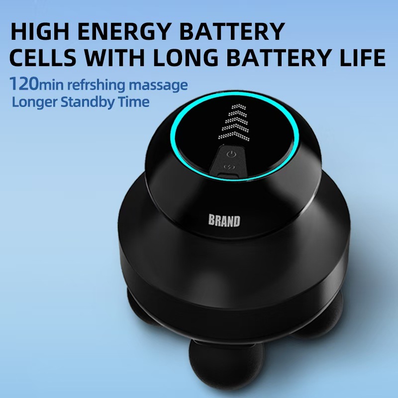 Pistola de Fascia de cuatro cabezas sin cepillo de nivel profesional transfronterizo potente masajeador totalmente automático masajeador eléctrico profundo muscular