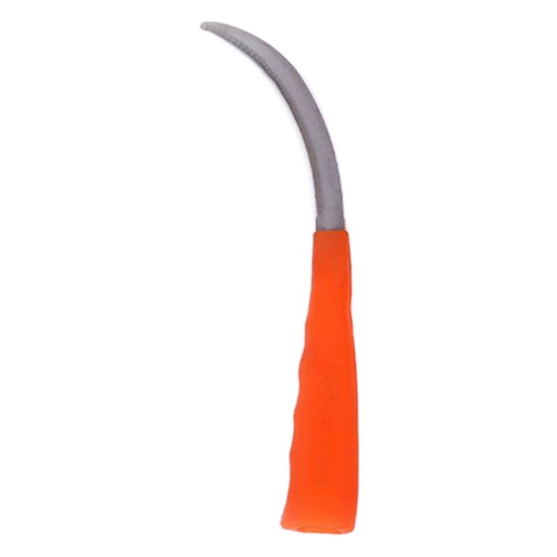 Серп Xindeli Long из нержавеющей стали с зубчатым лезвием и пластиковой ручкой для прополки сада, резки водорослей, уборки риса и эффективной стрижки травы.