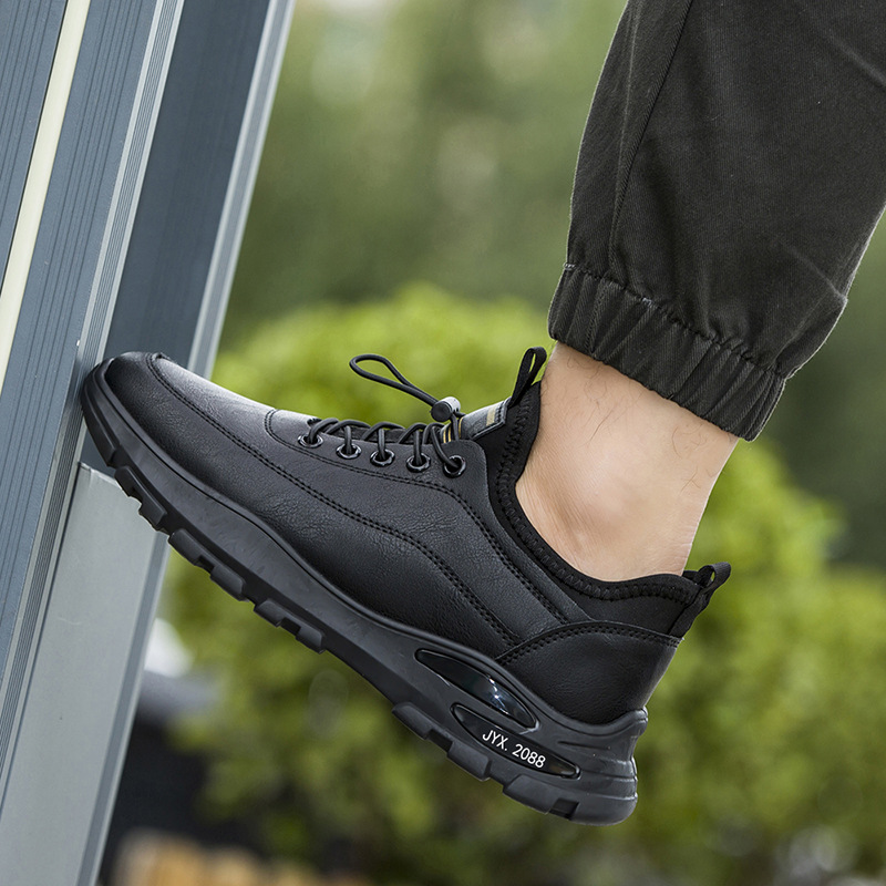 Freizeitschuhe für Herren, Lederschuhe, Sneakers aus Canvas, leicht zu reinigende Sneakers mit Fußgewölbeunterstützung_voghion.com