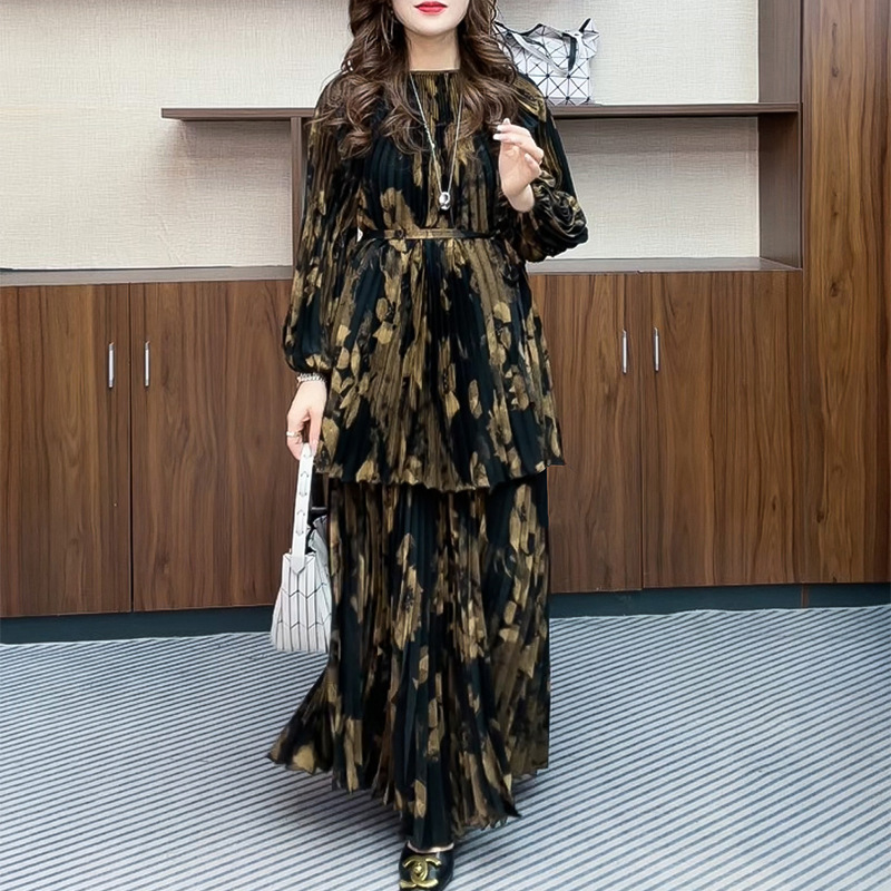 검은색 큰 꽃 정장