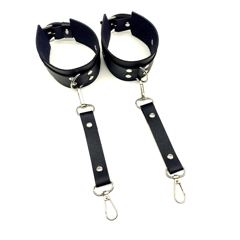 Sm Bondage Bow Leather One-Piece Rope Underwear Handcuffs Uniform Suit Adult Sex Toys Wholesale