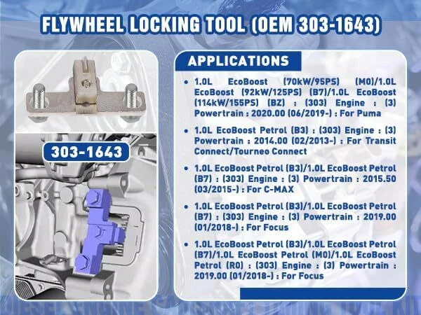 13-Piece Set of Ford 2.0 Tdci Engine Diesel Timing Tools Auto Repair Tools for Ford Transit
