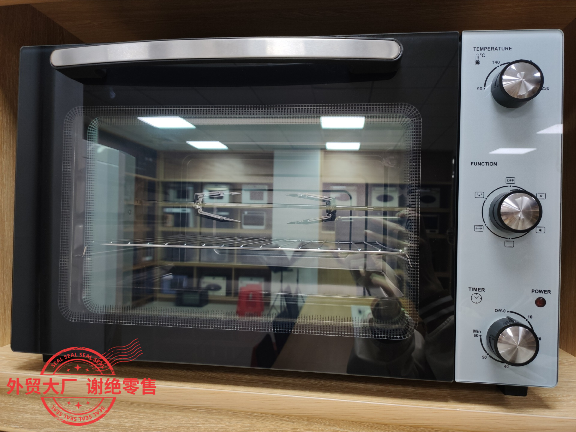 Horno Weijin horno eléctrico visual multifuncional doméstico todo en uno 48L horno eléctrico automático de gran capacidad