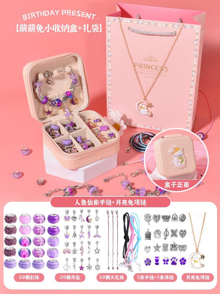 Amazon traje pulsera DIY hecho a mano cristal perlas sueltas Regalo De vacaciones hecho a mano accesorios de joyería al por mayor