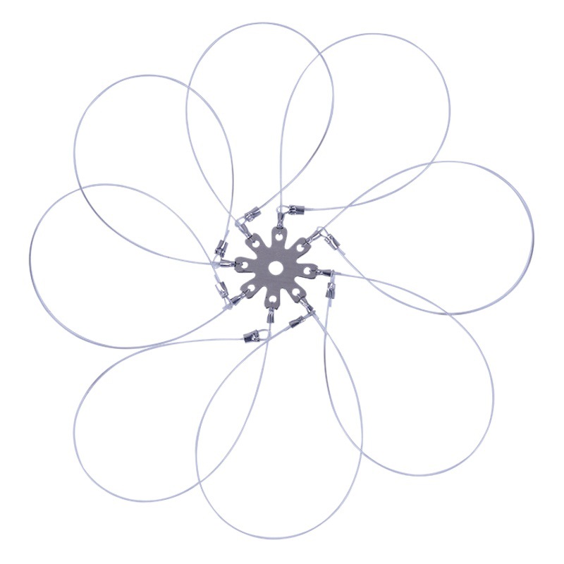 Cangrejo conjunto cangrejo anillo de pesca línea de pesca atado pesca cangrejo gancho 6 Círculo 8 círculo pesca cangrejo peludo herramienta mar cangrejo cebo conjunto