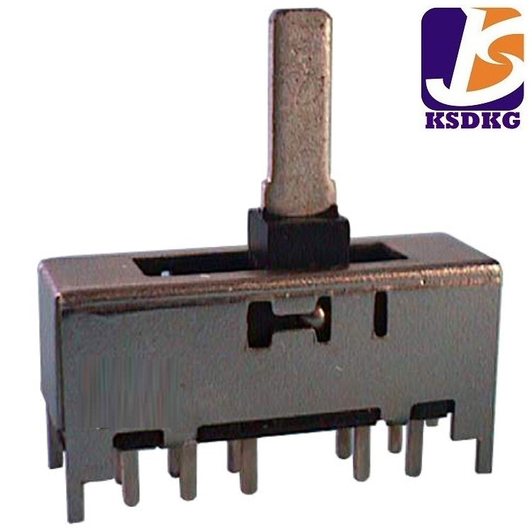 四档2P4T拨动开关 4档直柄滑动开关 双排四位拨码开关 柄长2-10mm
