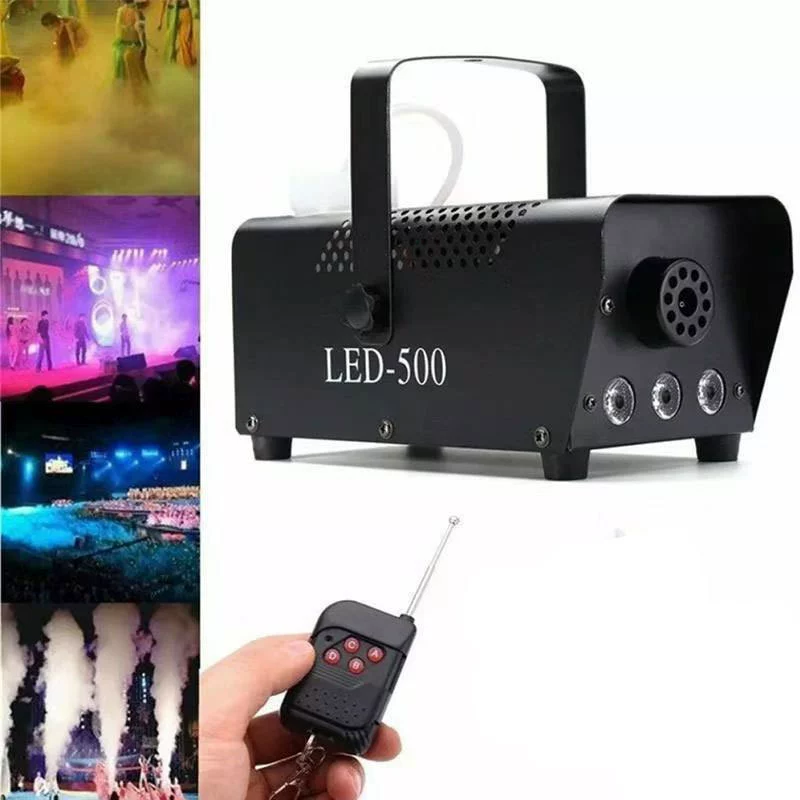 stage smoke machine 400w remote control colorful led smoke machine halloween ktv500w LED color smoke high power