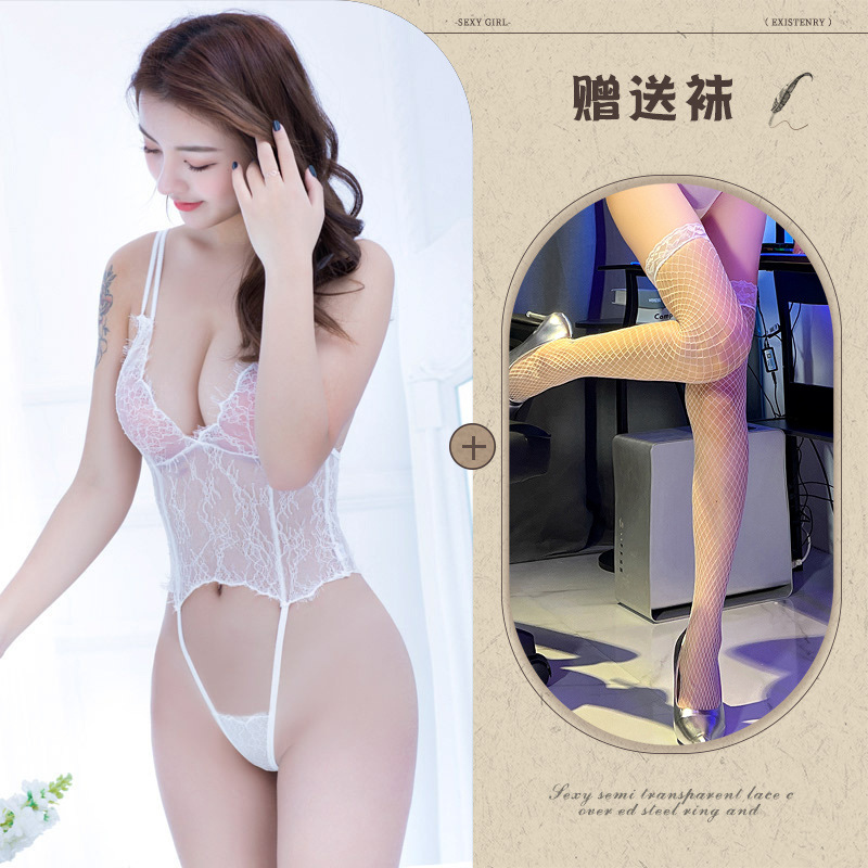 흰색 + 흰색 망사 스타킹