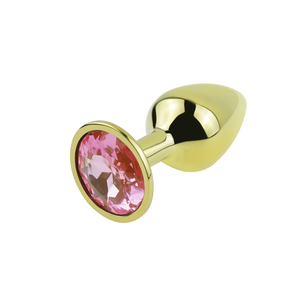 Traje de oro de acero inoxidable corte trasero pequeño anal plug back corte embolia Comercio exterior suministros para adultos productos del sexo