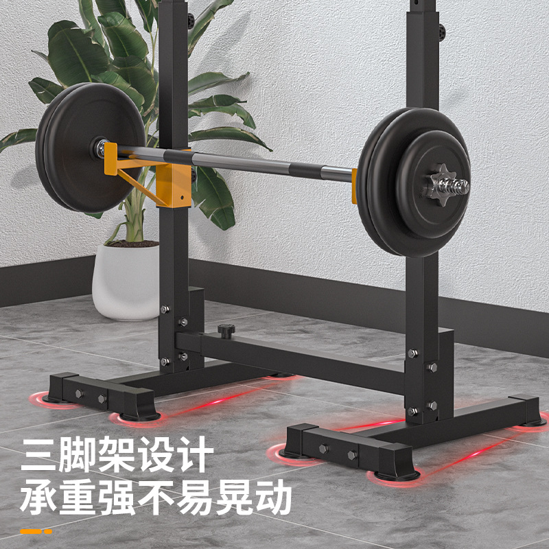 Squat frame ajustable barrack cama de levantamiento de peso horizontal empuje marco de equipo de ejercicios domésticos cubierta barrack de levantamiento de peso