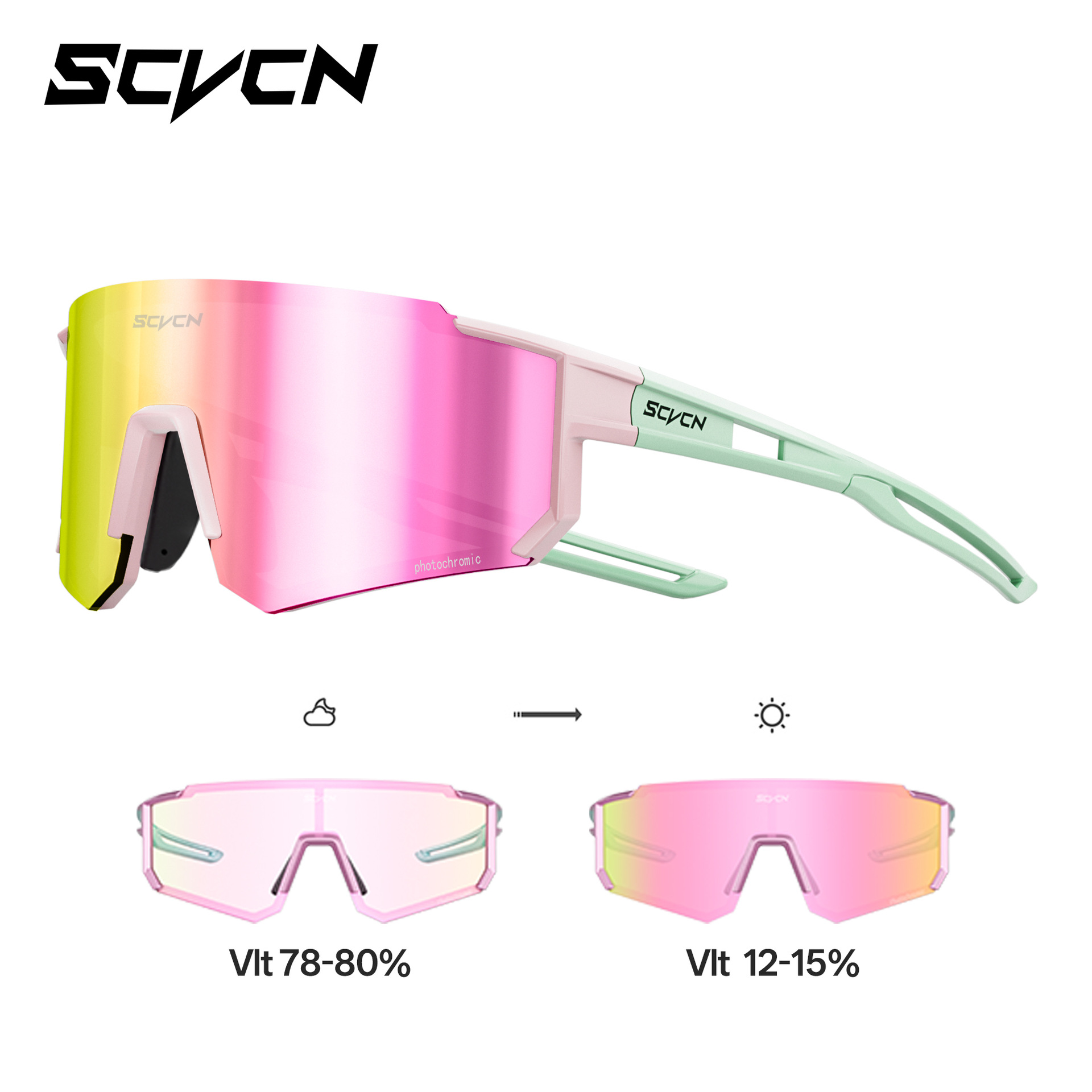 Gafas de Sol Fotocromáticas para Ciclismo de PC A Prueba de Viento para Carrera y Ciclismo de Montaña image 14