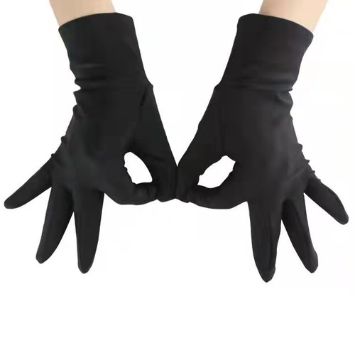 Black Jewelry Glove High-Elastic Spandex Nylon Clock Craft Performance Glove Jewelry Shop Assistant Luxury Brand Special Use