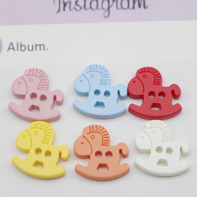 2026 New Colorful Pony Buttons for Children's Knitwear Cardigans, Hair Accessories, and DIY Decorative Buttons