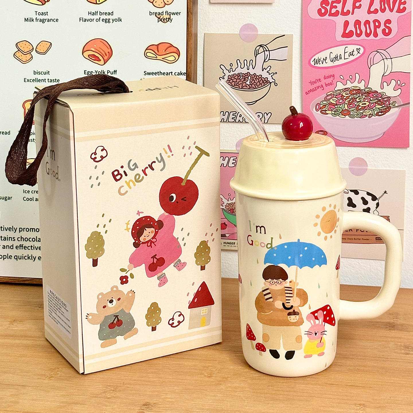 Tazas de cerámica de gran capacidad copas de agua caseras de alto valor facial tazas de paja de oficina regalos de cumpleaños mujeres