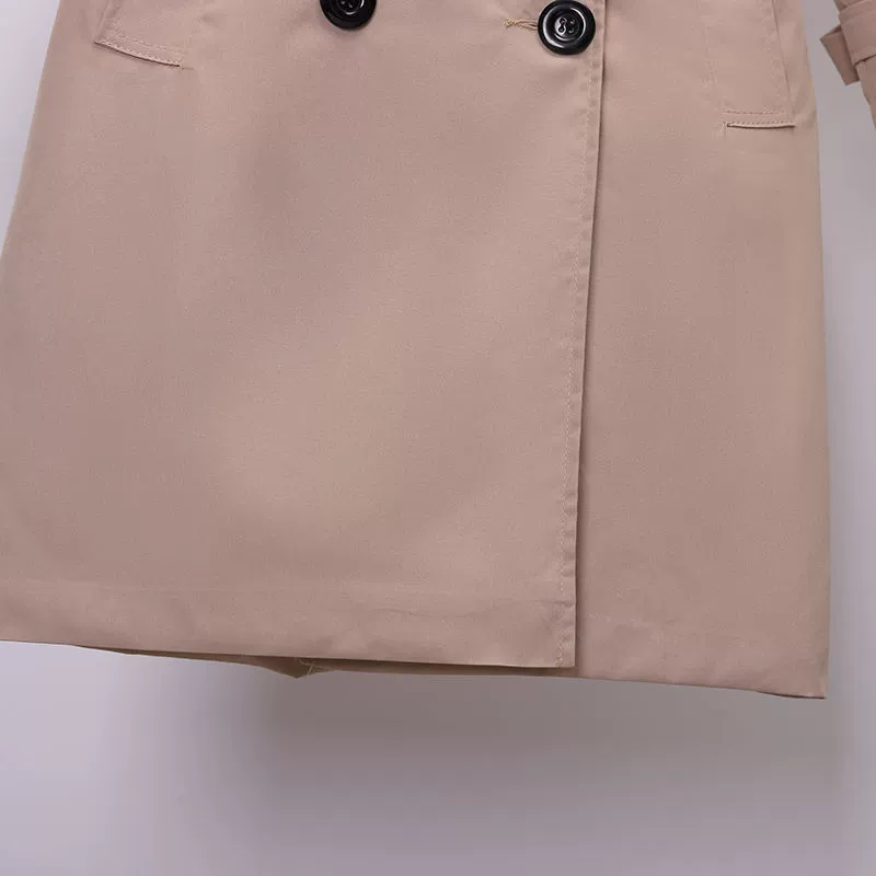 Solid autumn jacket for leisure, trench coat, plus size, Korean style