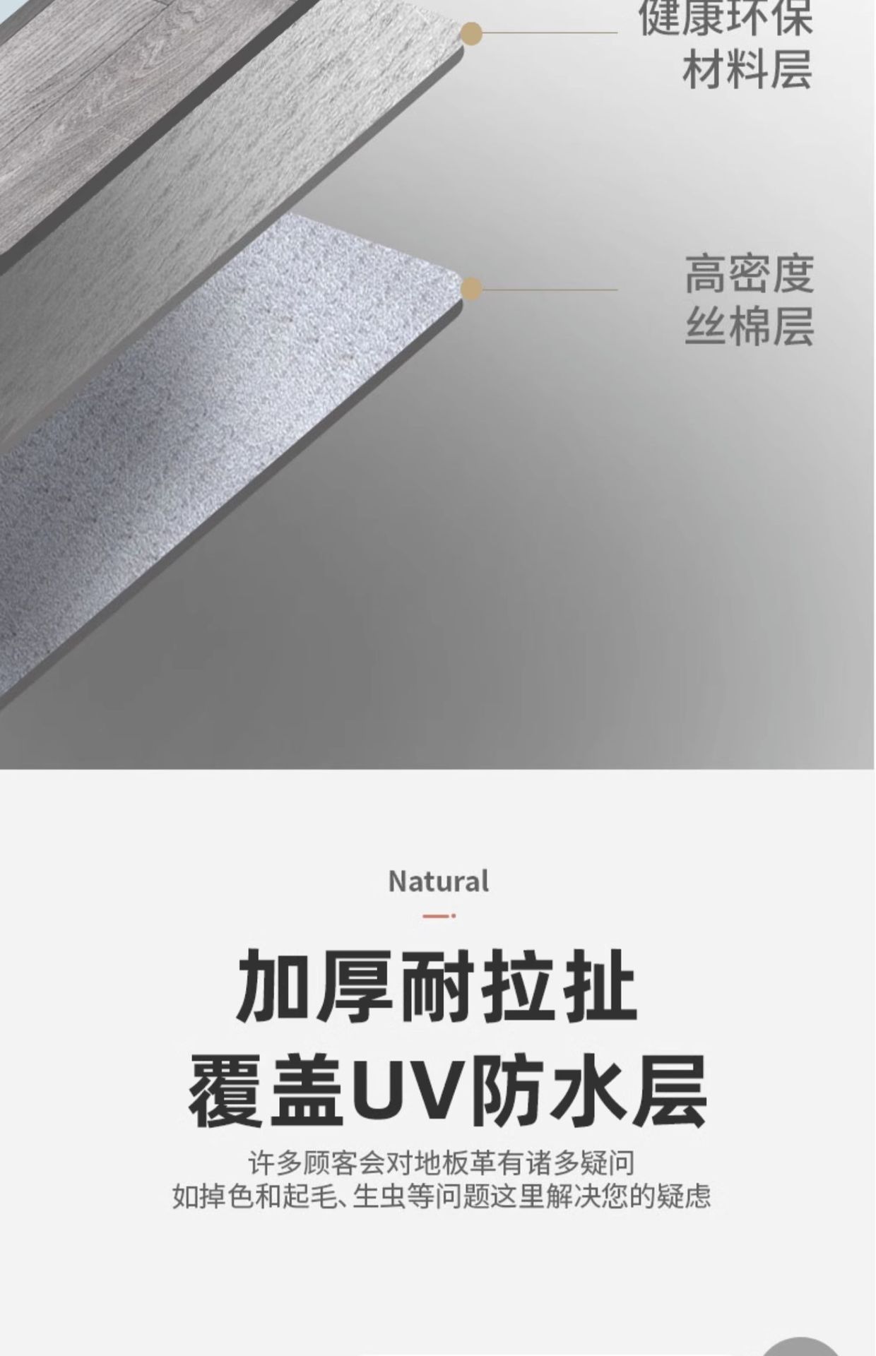 Suitable for Directly Laying Floor Leather Floor Stickers on 5m² Cement Floor, Thickeneded Wear-Resistant and Waterproof Household Floor Mats Pv