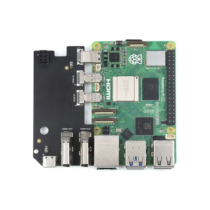 Корпус из алюминиевого сплава для Raspberry Pi 5 с охлаждающим вентилятором Argon One V3, снятая верхняя крышка