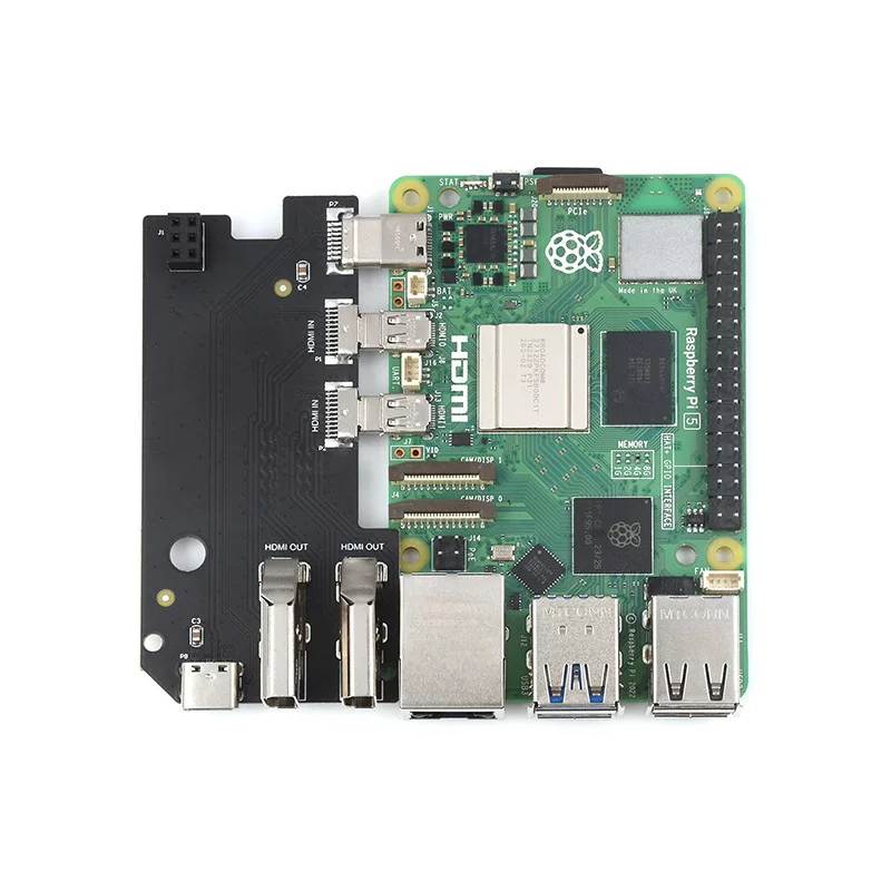 Корпус из алюминиевого сплава для Raspberry Pi 5 с охлаждающим вентилятором Argon One V3, снятая верхняя крышка