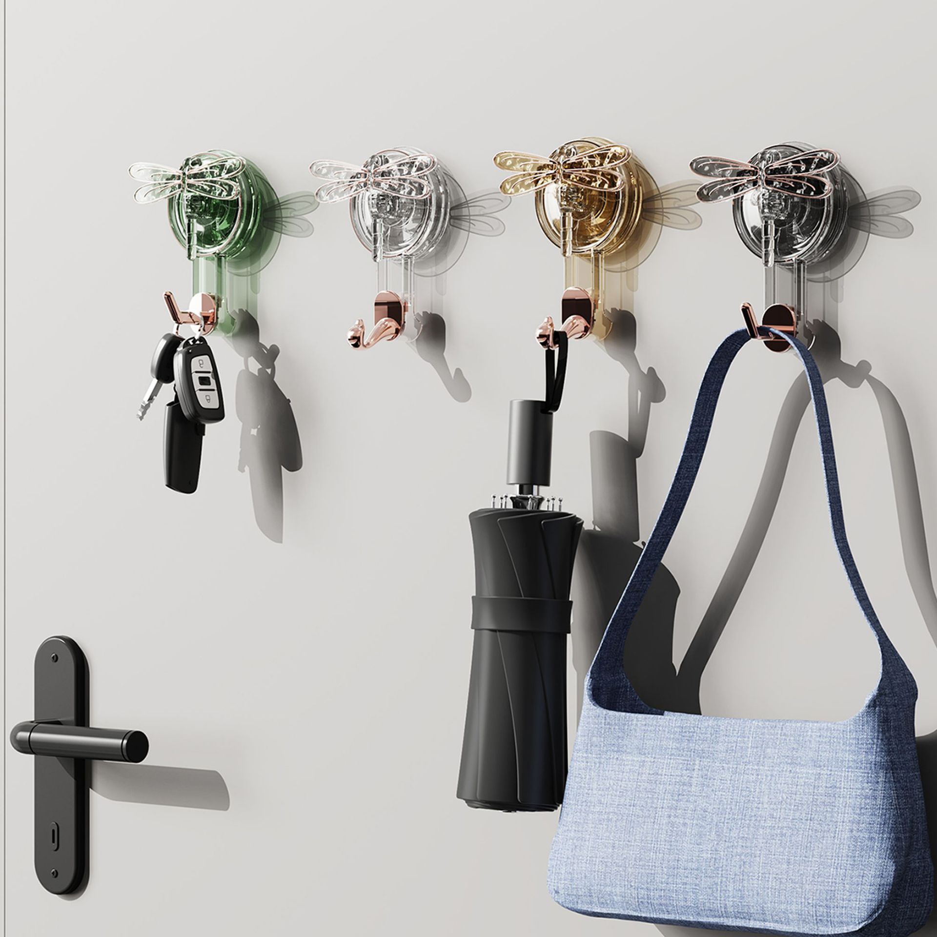 Ligero y lujoso hogar sin perforación gancho de ventosa fuerte toalla de ventosa de vacío cocina gancho adhesivo sin rastro gancho