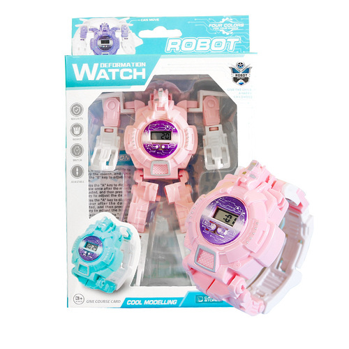 Children's Electronic Transformer Watch King Kong Robot Toy Elementary School Student Puzzle Prize Internet Celebrity Small Gift Birthday Gift