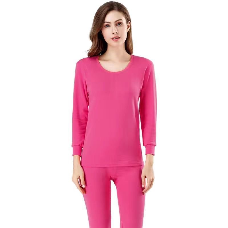 With a round collar, red