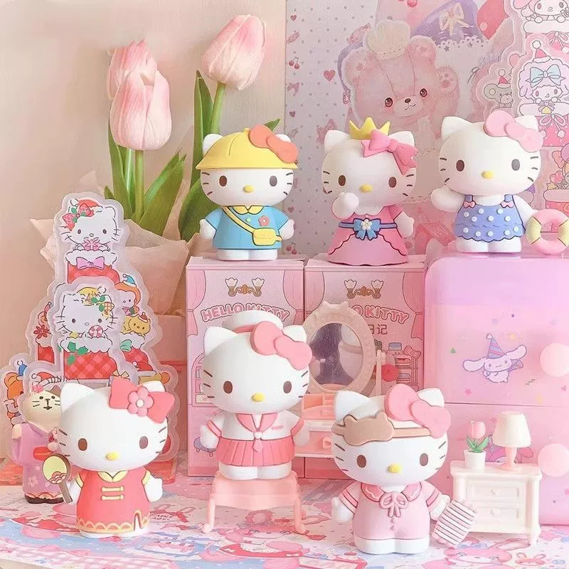 Hello kitty, minifigure for dressing up, table doll, Birthday gift