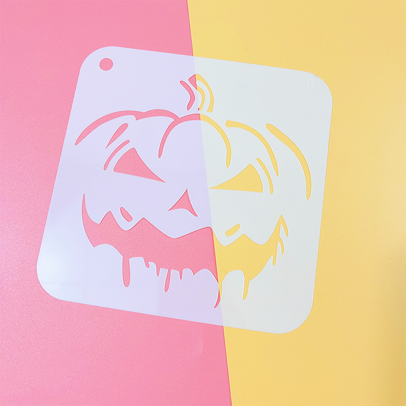 アマゾンハロウィーン手帳絵画テンプレート24種類落書き透かし彫りプラスチック画板児童diy絵画テンプレート|undefined